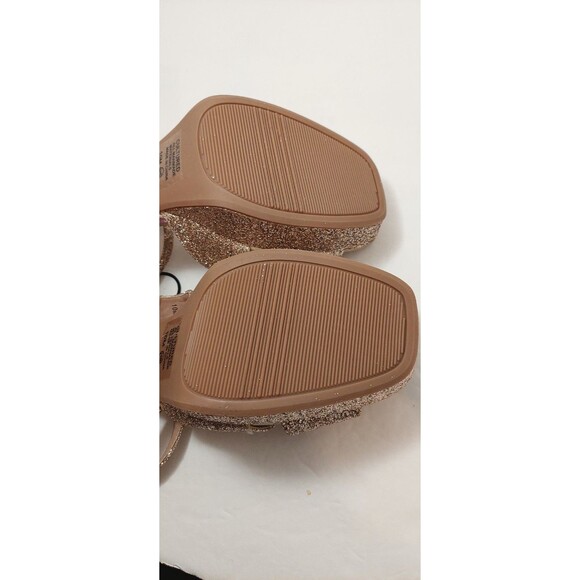 Pop Women's Size 10 M Cultured Heeled Sandals Gold tone Glitter Sparkles 10M - Picture 13 of 13